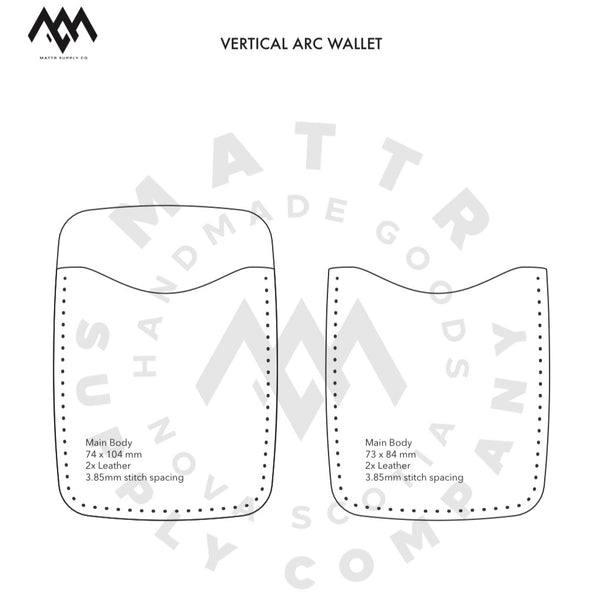 The Arc  - Wallet Pattern - Horizontal and Vertical Card Holder